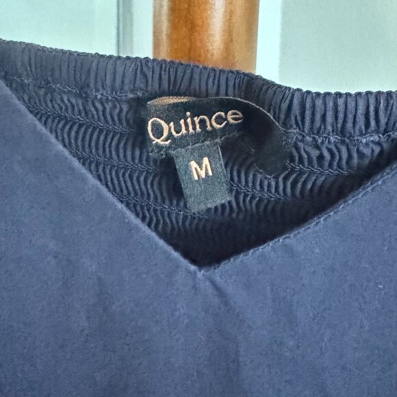 Quince - 100% Organic Cotton Sleeveless Maxi Dress in Navy - Picture 8 of 9